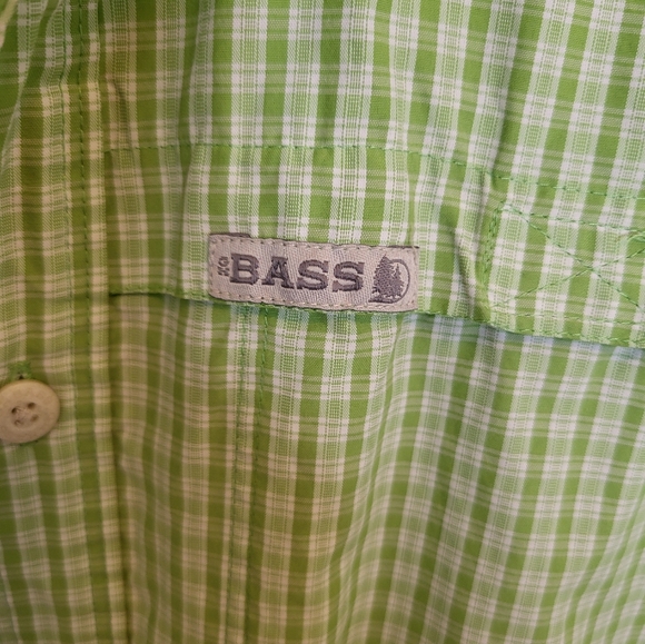G.H. Bass & Com Short Sleeve Shirt Size Large Green - Picture 4 of 7
